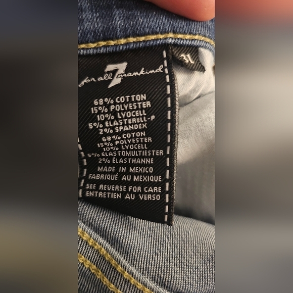 7 FOR ALL MAN KIND Gwenevere Ankle Jeans Size 31 Inseam 27" - Picture 6 of 6